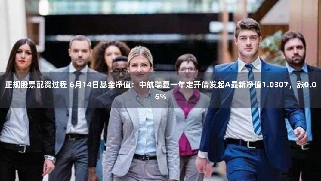 正规股票配资过程 6月14日基金净值：中航瑞夏一年定开债发起A最新净值1.0307，涨0.06%