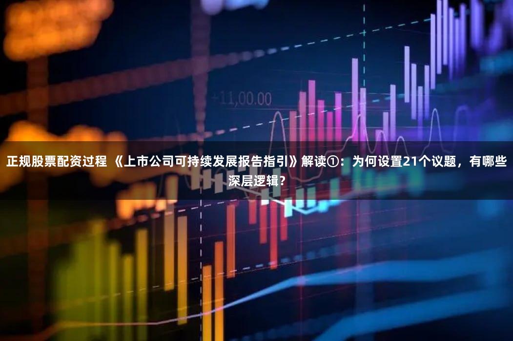 正规股票配资过程 《上市公司可持续发展报告指引》解读①：为何设置21个议题，有哪些深层逻辑？
