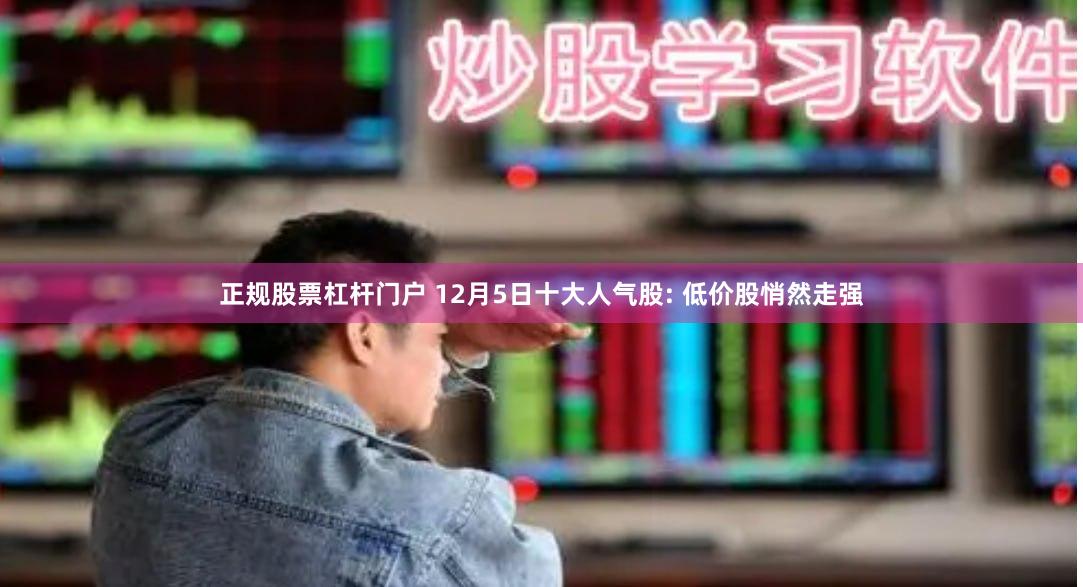 正规股票杠杆门户 12月5日十大人气股: 低价股悄然走强